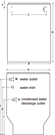2-Way Air Diffuser Recirculated Air Heating and Cooling Unit